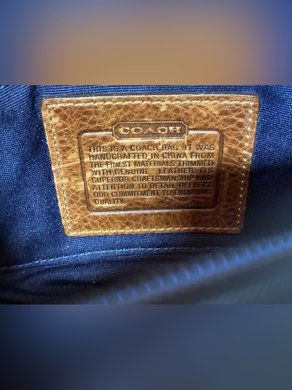 Coach Patchwork Denim and Blue Mixed-Print Shoulder Bag - Picture 6 of 6